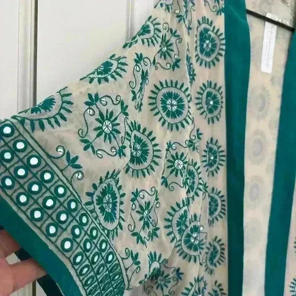 NWT - Soft Surroundings- Teal Bohemian Cardigan -One size - Picture 14 of 15